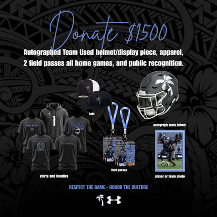 $1500 Donation - Legacy Helmet Supporter