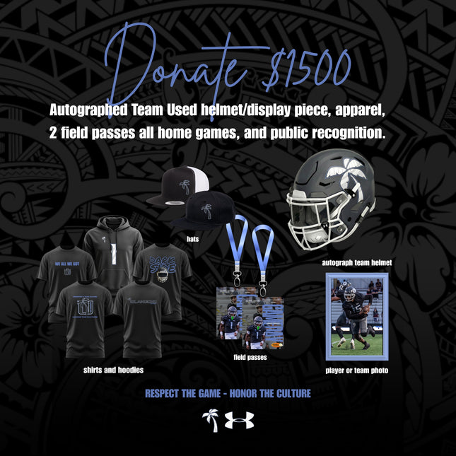$1500 Donation - Legacy Helmet Supporter